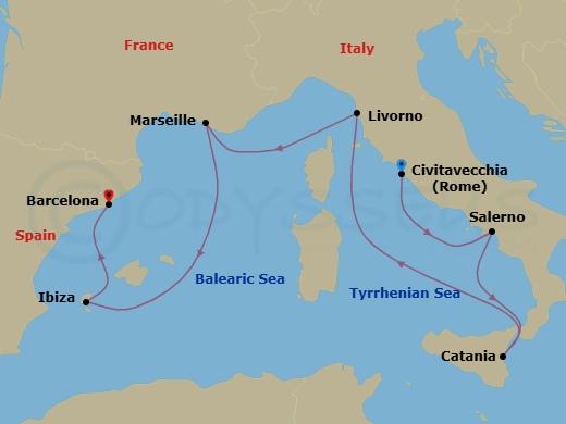 Itinerary map