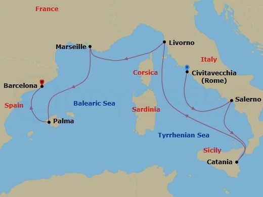 Itinerary map