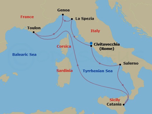 Itinerary map