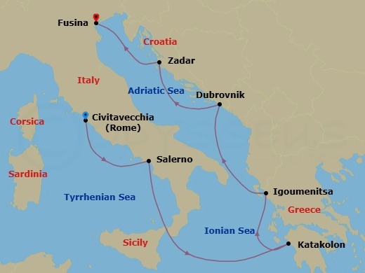 Itinerary map
