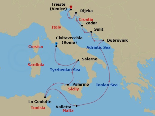 Itinerary map