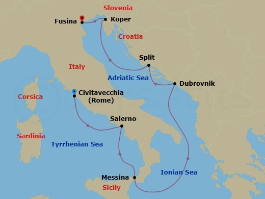 Itinerary map
