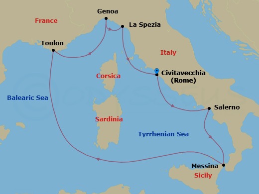 Itinerary map