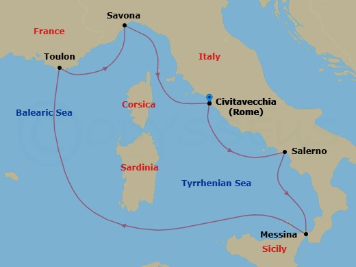 Itinerary map