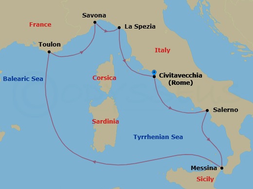 Itinerary map