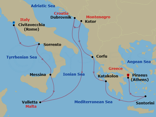 Itinerary map