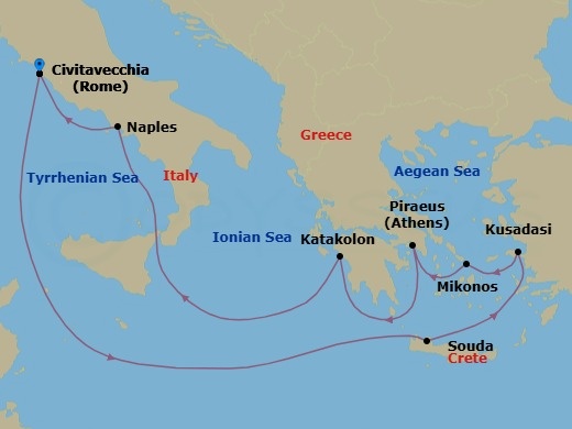 Itinerary map
