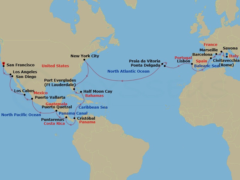 Itinerary map