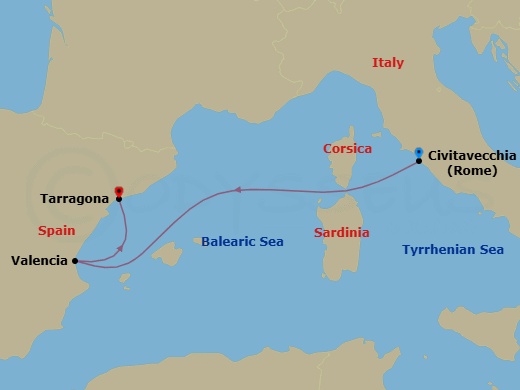 Itinerary map