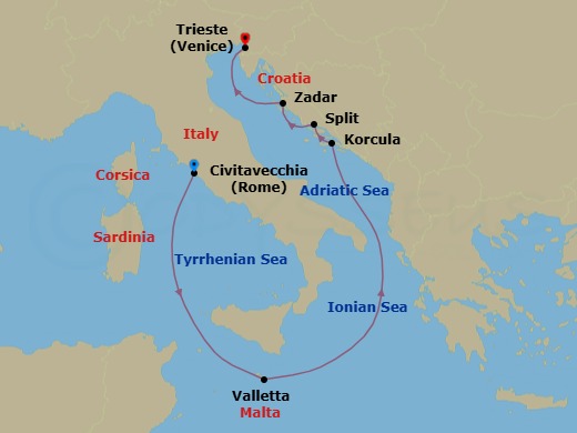 Itinerary map