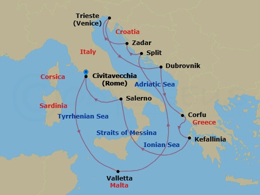Itinerary map
