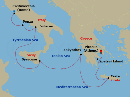 Itinerary map