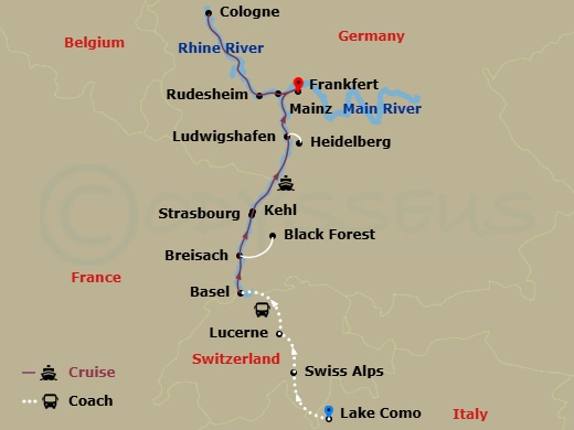 Itinerary map