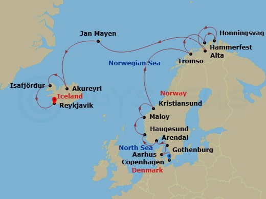 Itinerary map