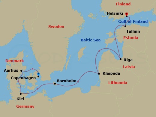 Itinerary map