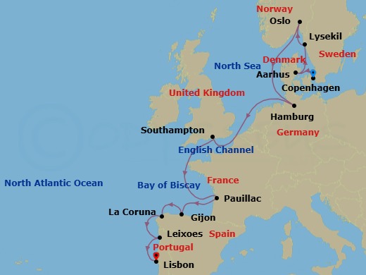 Itinerary map