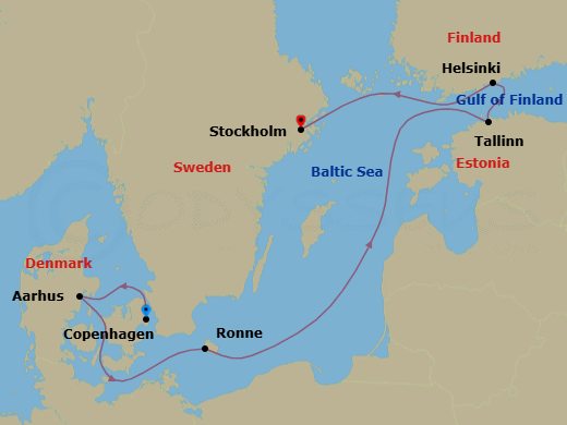 Itinerary map