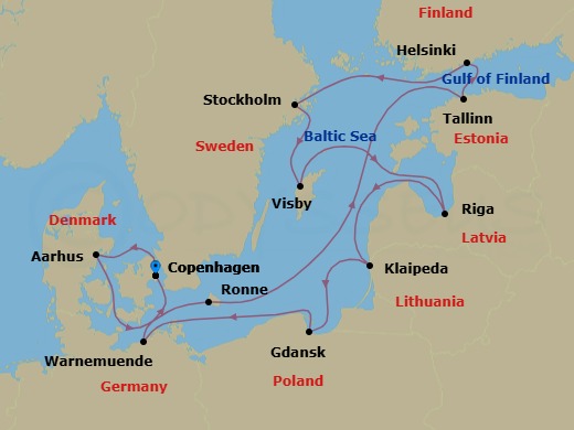Itinerary map