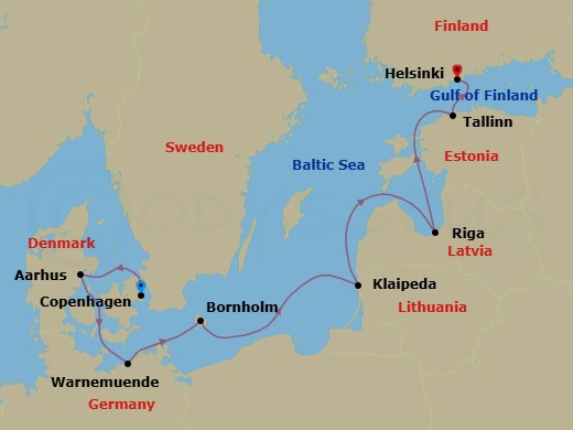 Itinerary map