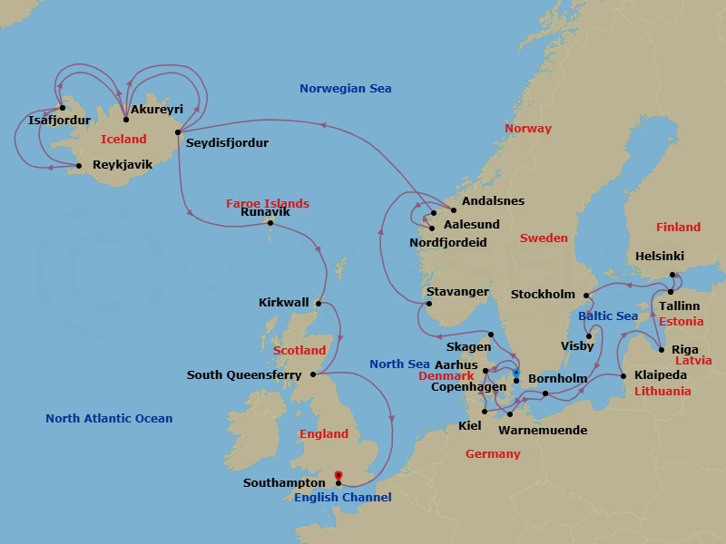 Itinerary map