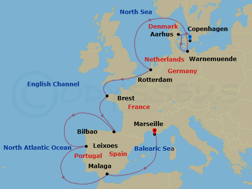 Itinerary map
