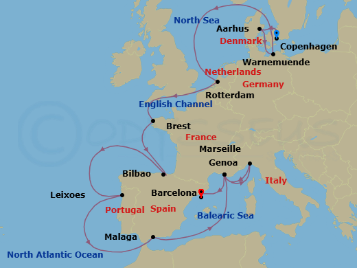 Itinerary map