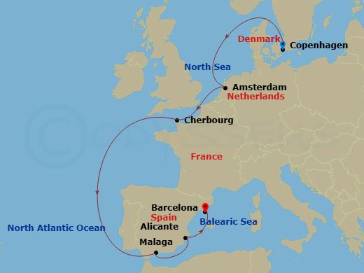 Itinerary map