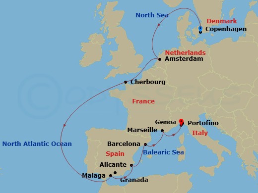 Itinerary map