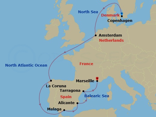 Itinerary map