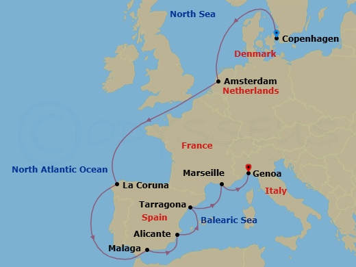 Itinerary map