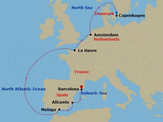 Itinerary map