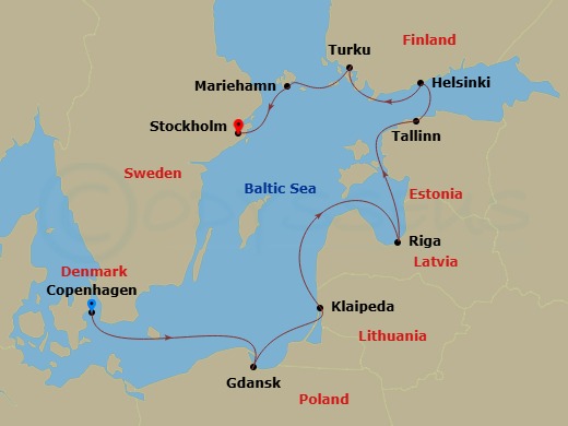 Itinerary map