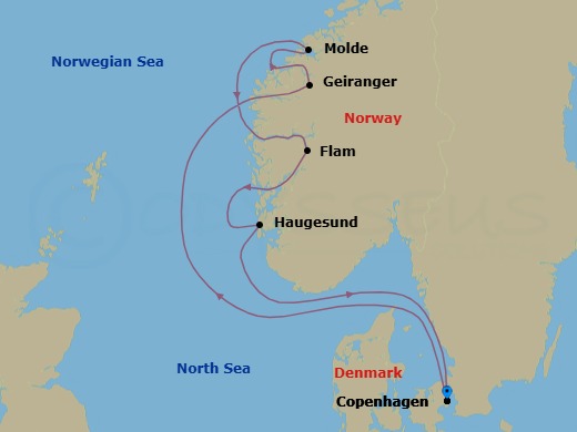 Itinerary map