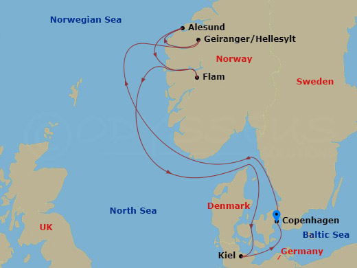 Itinerary map
