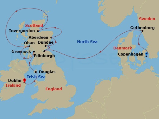 Itinerary map