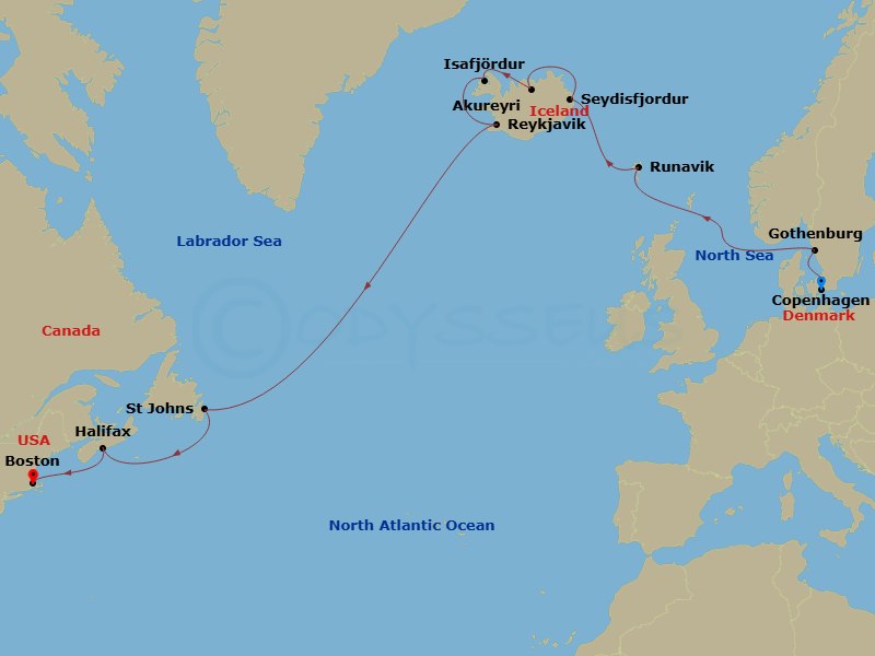 Itinerary map