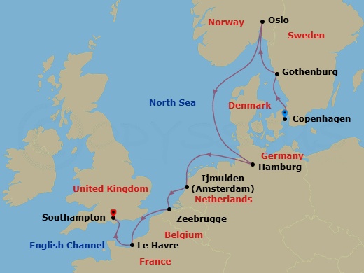 Itinerary map