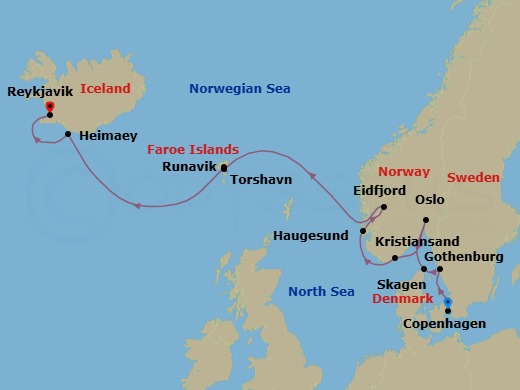 Itinerary map