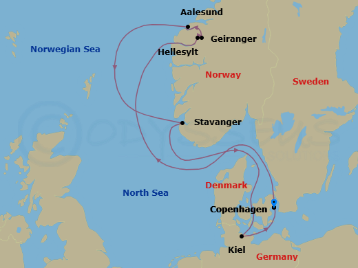 Itinerary map