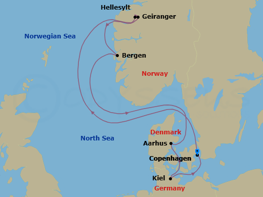 Itinerary map