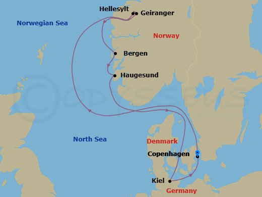 Itinerary map