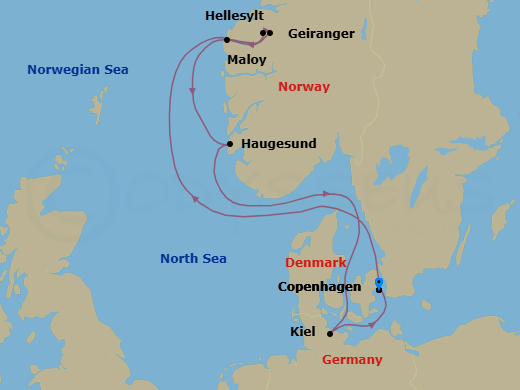 Itinerary map