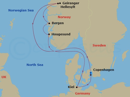 Itinerary map
