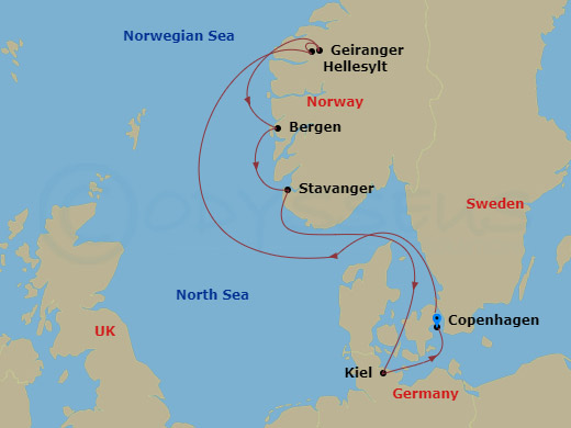 Itinerary map