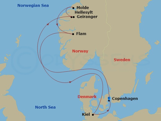 Itinerary map