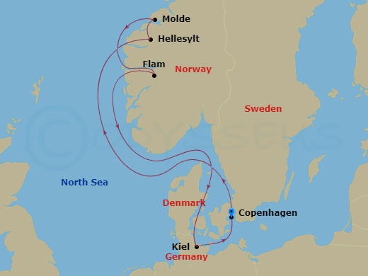 Itinerary map