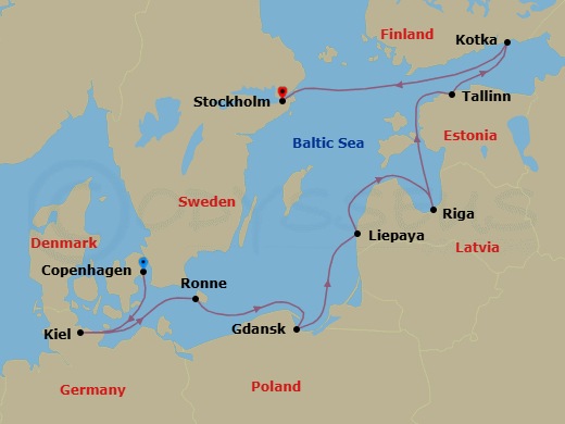 Itinerary map