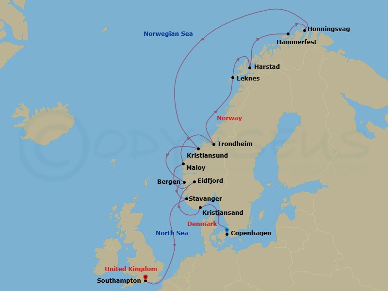 Itinerary map