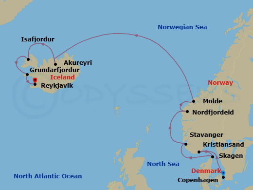 Itinerary map