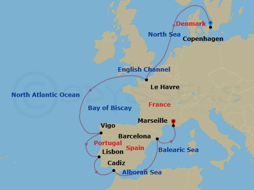 Itinerary map